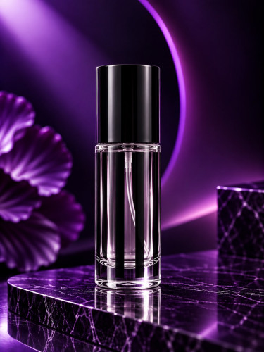 Флакон стеклянный Цилиндр в полоску с распылителем