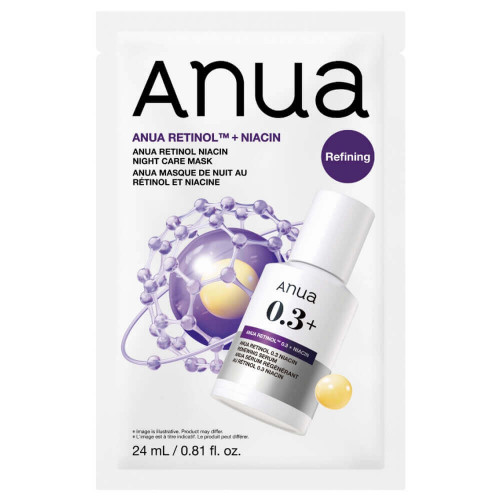 Anua Retinol Niacin Night Care Mask Тонизирующая тканевая маска с ретинолом и 5% ниацинамида