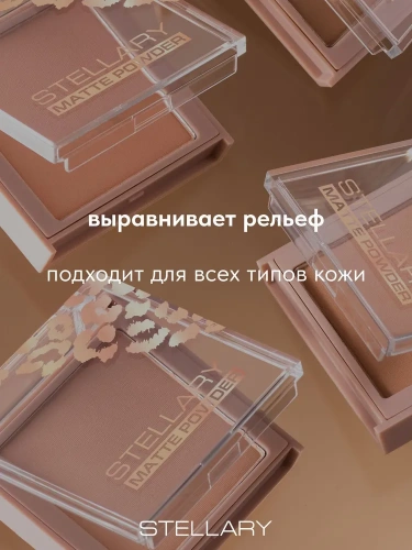 Stellary Pressed powder soft matte Компактная пудра (01 Светло-бежевый)
